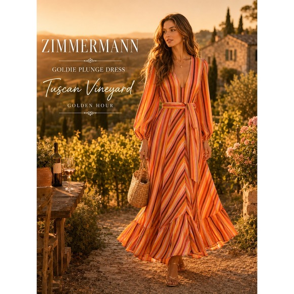 zimmermann golden plunge maxi dress Zimmermann Golden Plunge Maxi Dress